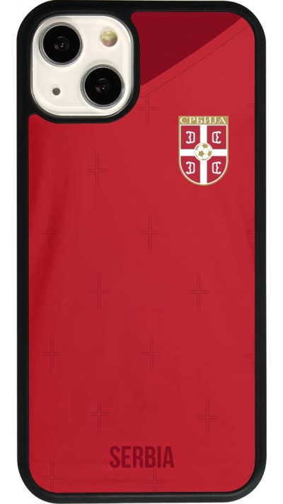 iPhone 13 Case Hülle - Silikon schwarz Serbien 2022 personalisierbares Fussballtrikot