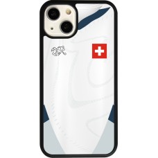 iPhone 13 Case Hülle - Silikon schwarz Schweiz Away personalisierbares Fussballtrikot