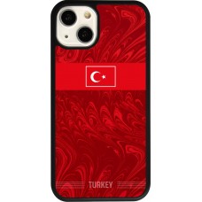 Coque iPhone 13 - Silicone rigide noir Maillot de football Turquie 2026 personnalisable