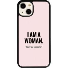 iPhone 13 Case Hülle - Silikon schwarz I am a woman