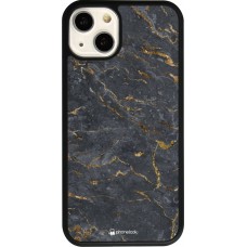 Hülle iPhone 13 - Silikon schwarz Grey Gold Marble