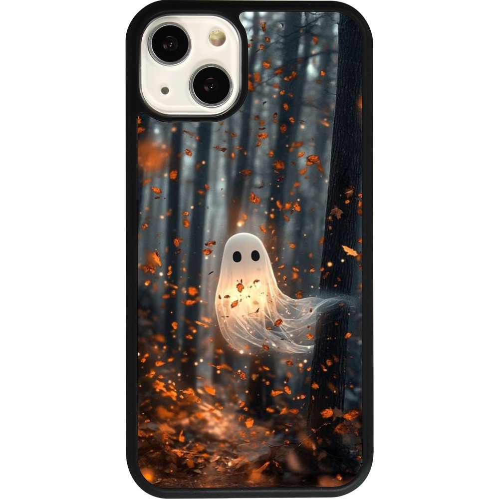 iPhone 13 Case Hülle - Silikon schwarz Halloween 2025 Ghost in the forest