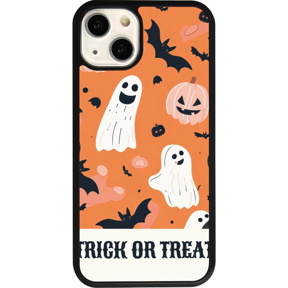 iPhone 13 Case Hülle - Silikon schwarz Halloween 2025 Trick or treat