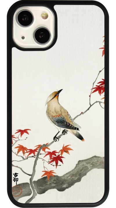 iPhone 13 Case Hülle - Silikon schwarz Japanese Bird