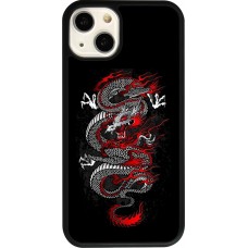 iPhone 13 Case Hülle - Silikon schwarz Japanese style Dragon Tattoo Red Black