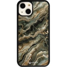 iPhone 13 Case Hülle - Silikon schwarz Oliv Marmor
