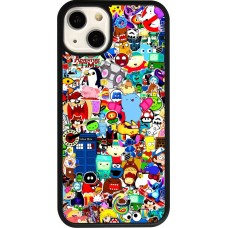 iPhone 13 Case Hülle - Silikon schwarz Mixed cartoons