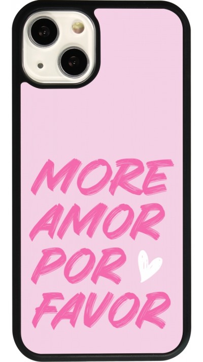 iPhone 13 Case Hülle - Silikon schwarz More amor porfavor