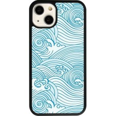 iPhone 13 Case Hülle - Silikon schwarz Ocean Waves