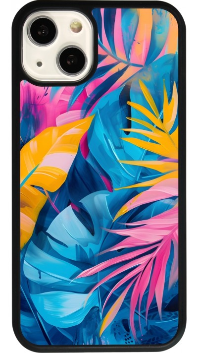 iPhone 13 Case Hülle - Silikon schwarz Palms Blue