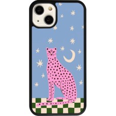 iPhone 13 Case Hülle - Silikon schwarz Pink leopard with stars 2026