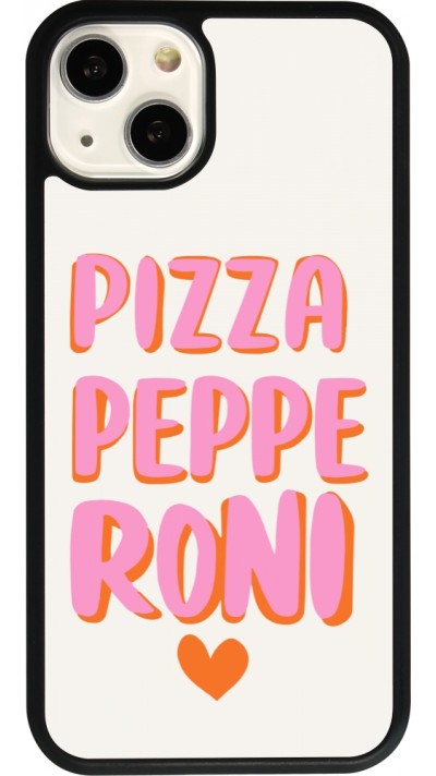 iPhone 13 Case Hülle - Silikon schwarz Pizza pepperoni 2026