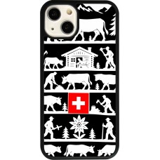 Coque iPhone 13 - Silicone rigide noir Poya Suisse 1 noir
