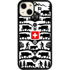 Coque iPhone 13 - Silicone rigide noir Poya Suisse 3