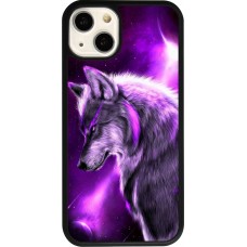 iPhone 13 Case Hülle - Silikon schwarz Purple Sky Wolf