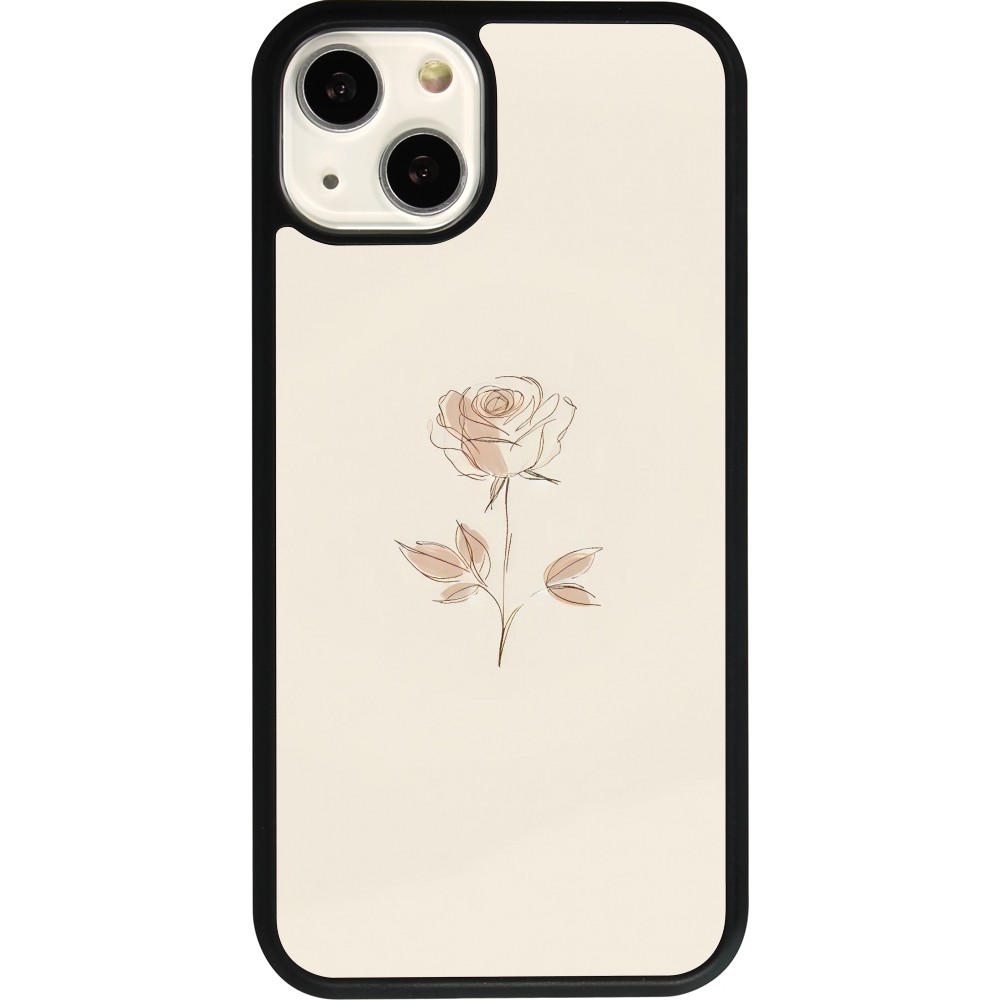 iPhone 13 Case Hülle - Silikon schwarz Rosa Sand Minimalistisch