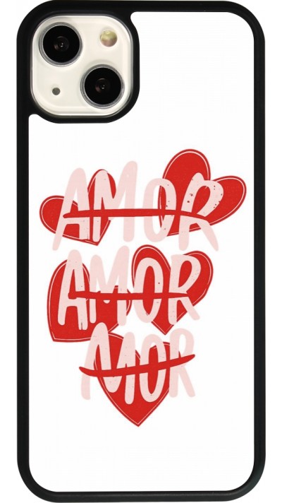 Coque iPhone 13 - Silicone rigide noir Saint Valentines Day 26 Amor