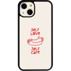 Coque iPhone 13 - Silicone rigide noir Saint Valentines Day 26 Self love self care