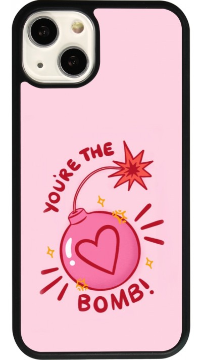 Coque iPhone 13 - Silicone rigide noir Saint Valentines Day 26 You are the bomb