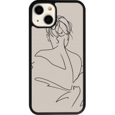 Coque iPhone 13 - Silicone rigide noir Salnikova 05