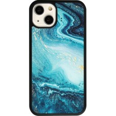 iPhone 13 Case Hülle - Silikon schwarz Sea Foam Blue
