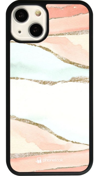 iPhone 13 Case Hülle - Silikon schwarz Shimmering Orange