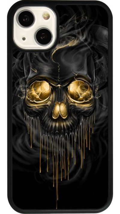 iPhone 13 Case Hülle - Silikon schwarz Skull 02