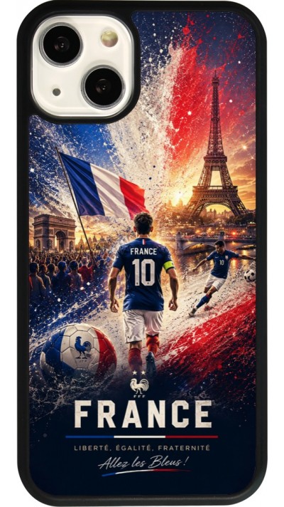 iPhone 13 Case Hülle - Silikon schwarz Fussball Frankreich splash 2026