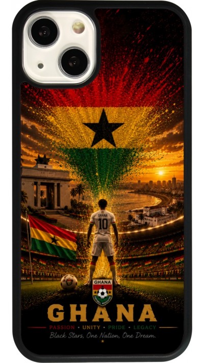 iPhone 13 Case Hülle - Silikon schwarz Fussball Ghana splash 2026