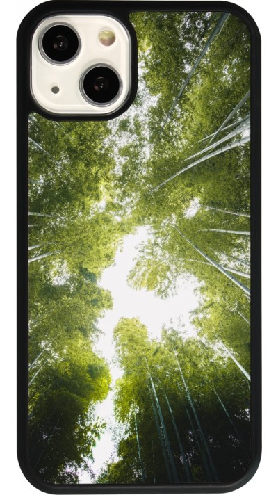 iPhone 13 Case Hülle - Silikon schwarz Spring 23 forest blue sky