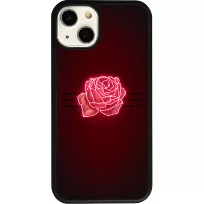iPhone 13 Case Hülle - Silikon schwarz Spring 23 neon rose