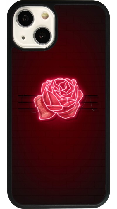 iPhone 13 Case Hülle - Silikon schwarz Spring 23 neon rose