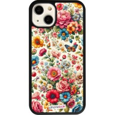 iPhone 13 Case Hülle - Silikon schwarz Spring 25 fruehling bluetend