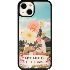 Coque iPhone 13 - Silicone rigide noir Live life in full moon Spring 2026
