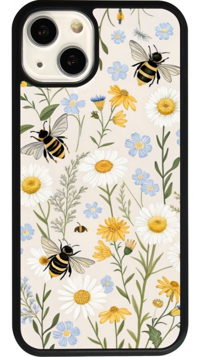 iPhone 13 Case Hülle - Silikon schwarz Pattern bees Spring 2026