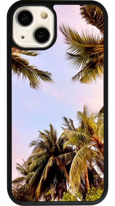 iPhone 13 Case Hülle - Silikon schwarz Summer 2023 palm tree vibe
