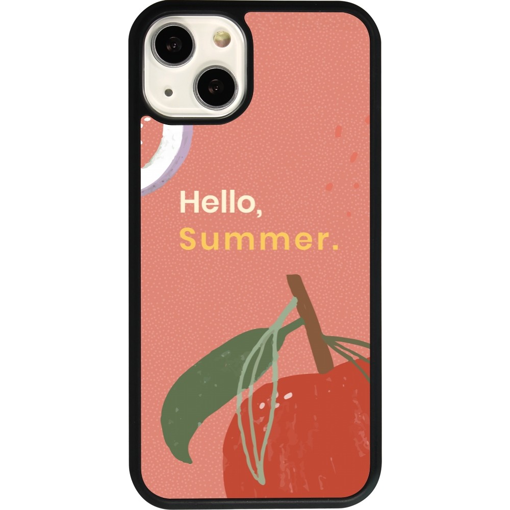 iPhone 13 Case Hülle - Silikon schwarz Summer 2025 Hello summer
