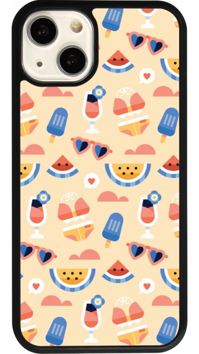 iPhone 13 Case Hülle - Silikon schwarz Pattern Summer 2026