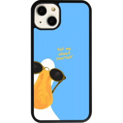 Coque iPhone 13 - Silicone rigide noir Tell me about yourself Summer 2026