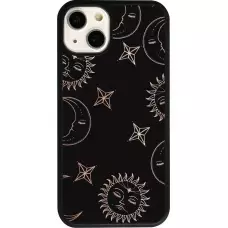 iPhone 13 Case Hülle - Silikon schwarz Suns and Moons