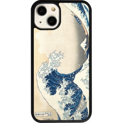 Coque iPhone 13 - Silicone rigide noir Tableau art - La Grande Vague de Kanagawa - Hokusai