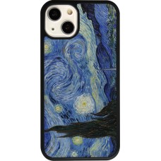 Coque iPhone 13 - Silicone rigide noir Tableau art - La Nuit étoilée - Van Gogh