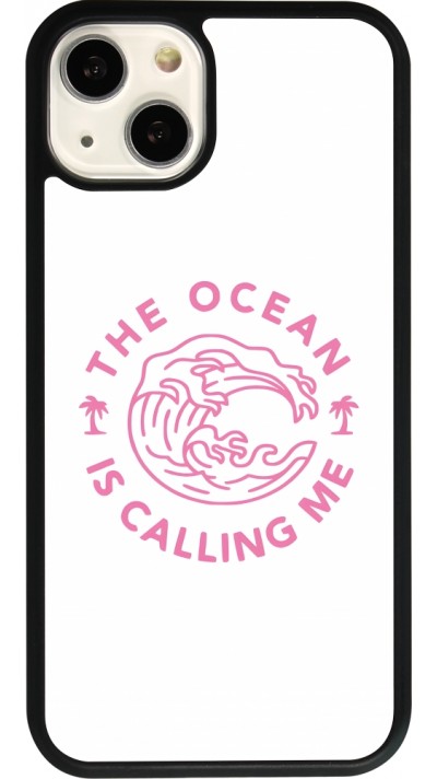 iPhone 13 Case Hülle - Silikon schwarz The Ocean is calling me