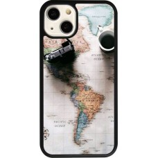 Coque iPhone 13 - Silicone rigide noir Travel 01