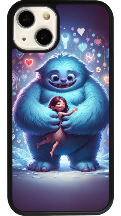 iPhone 13 Case Hülle - Silikon schwarz Valentin 2024 Flauschige Liebe