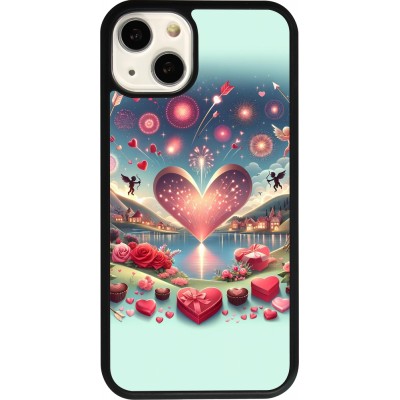 iPhone 13 Case Hülle - Silikon schwarz Valentin 2025 Schick
