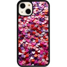 Coque iPhone 13 - Silicone rigide noir Valentine 2025 Confetti