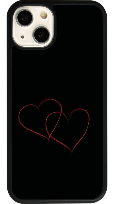 iPhone 13 Case Hülle - Silikon schwarz Valentine 2023 attached heart
