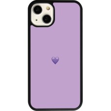 iPhone 13 Case Hülle - Silikon schwarz Valentine 2023 purpule single heart