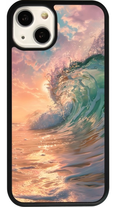 iPhone 13 Case Hülle - Silikon schwarz Wave Sunset
